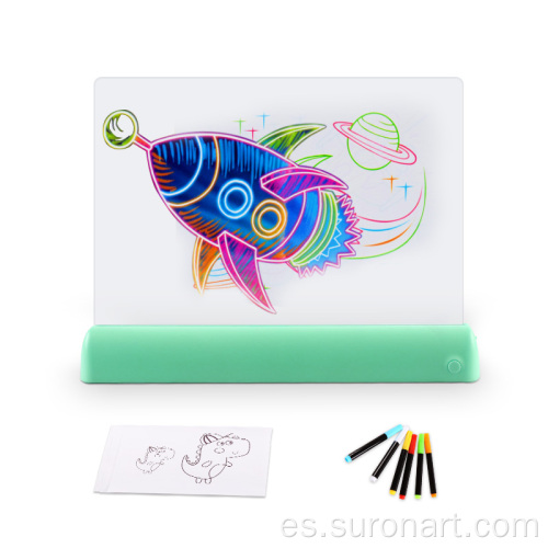 Tablero de dibujo luminoso mágico 3D de los últimos productos para niños